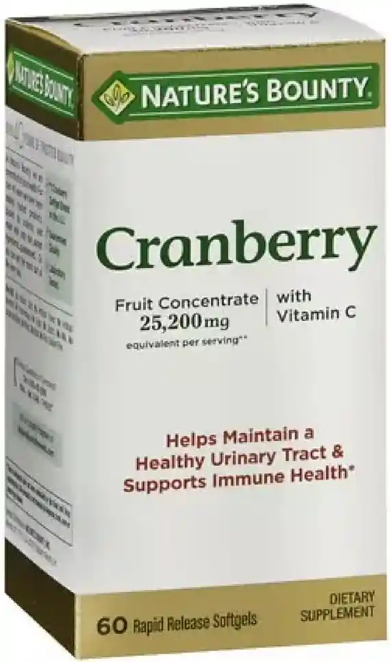 Natures Bounty Cranberry Con Vitamina C 60 Sofgels