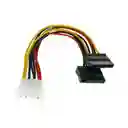 Cable Poder Sata Molex Dual Hembra 4 Pines A 2 Sata Macho