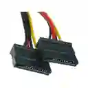 Cable Poder Sata Molex Dual Hembra 4 Pines A 2 Sata Macho