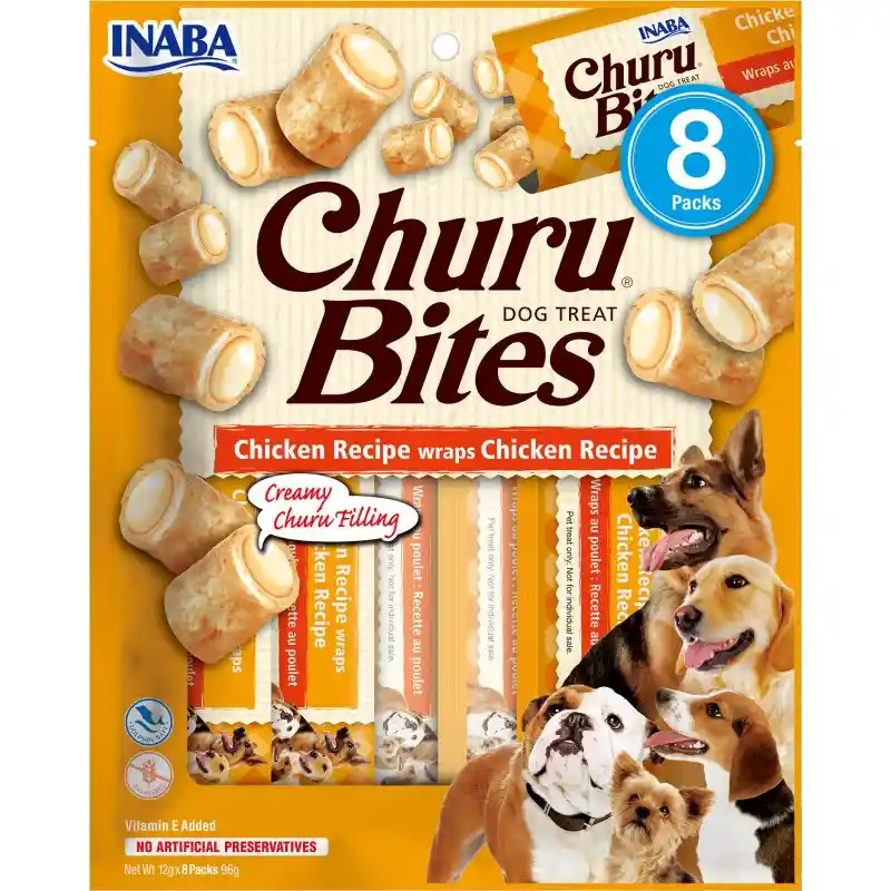 Pack X 8 Inaba Churu Bites Dog Pollo X 96 Gr