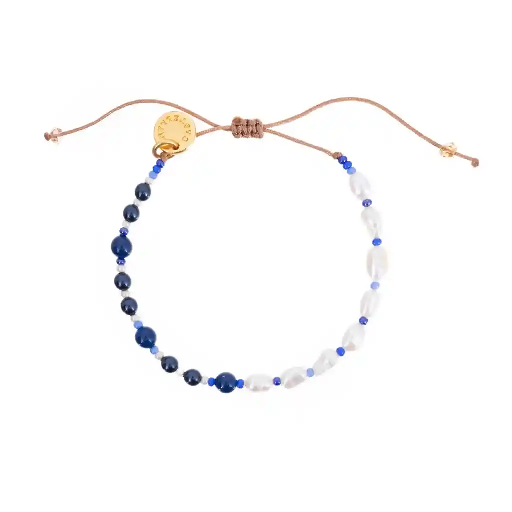 Pulsera De Perlas - Azul