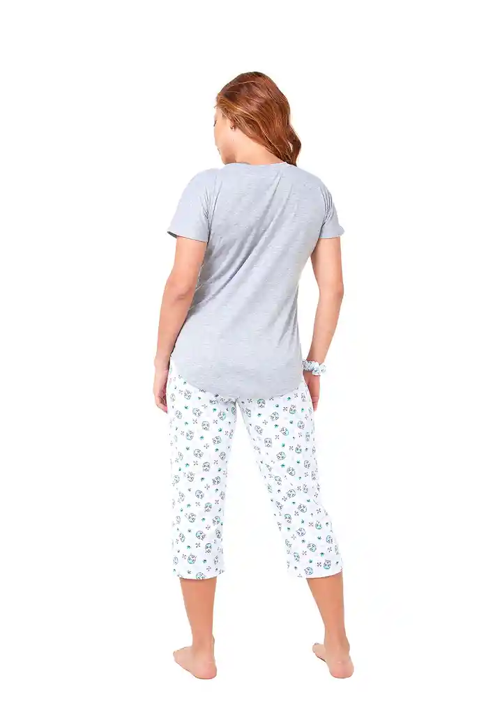 Pijama Capri Mujer Agatha Santana Menta Oscuro Talla M