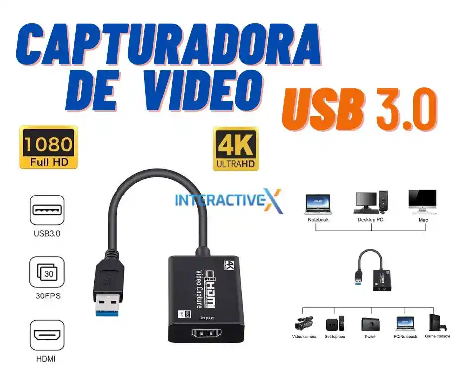 Capturadora De Video Hdmi Usb 3.0