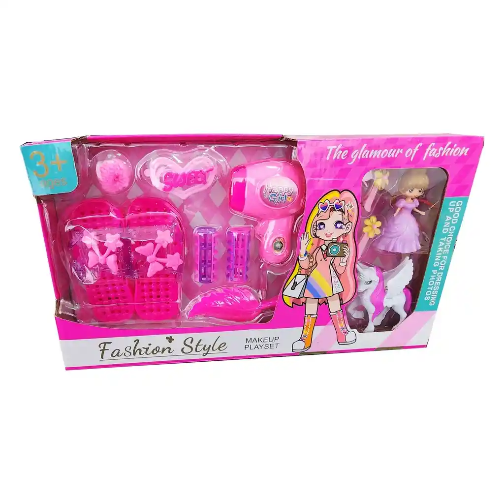 Juego Kit De Belleza Para Niña Accesorios Princesa Unicornio