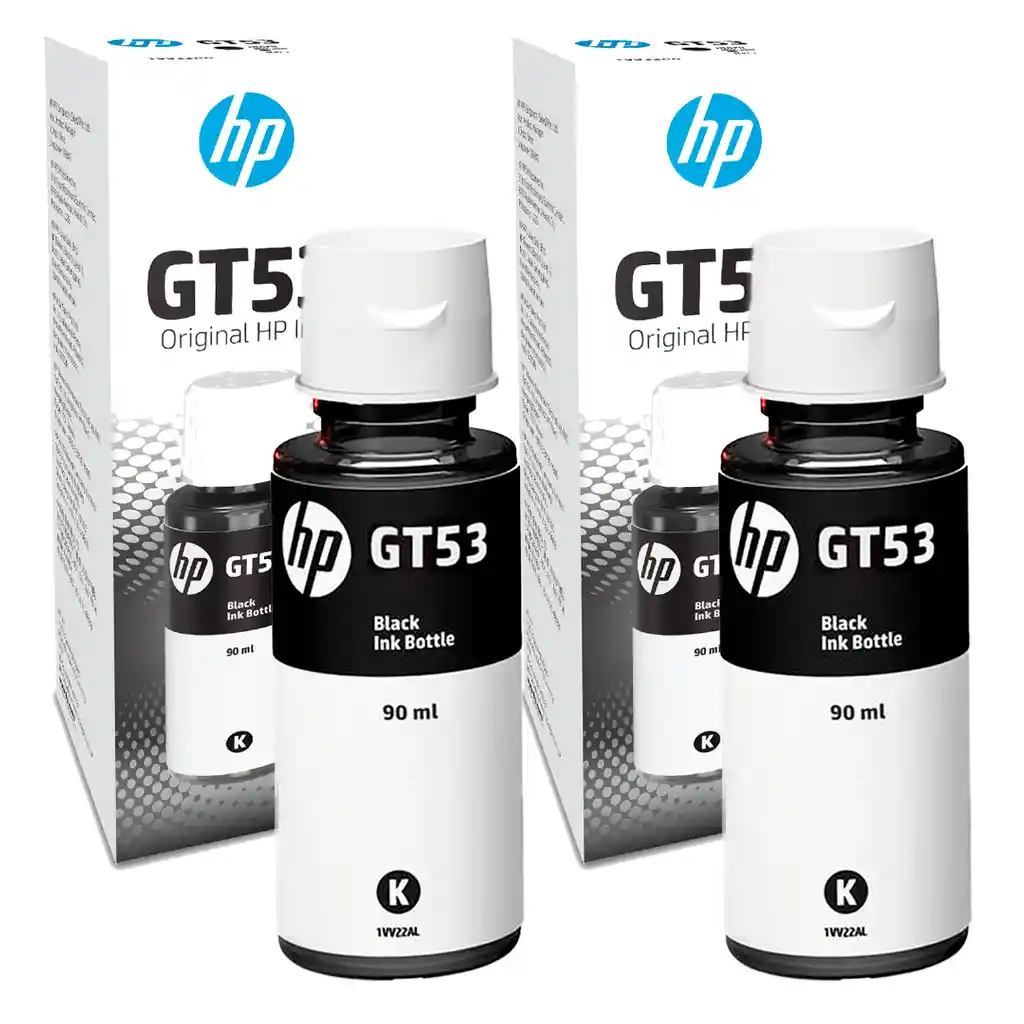 Tinta Hp Gt53 Para Recargar Impresoras Gt310 Gt415 Gt5810 Kit X 2 Negro