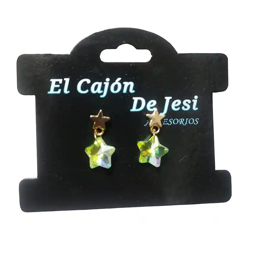 Aretes Estrellas Tornasol Dorados Aretes Para Mujer De Moda