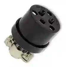 Toma Caucho 15 Amp. Codelca Con Polo A Tierra