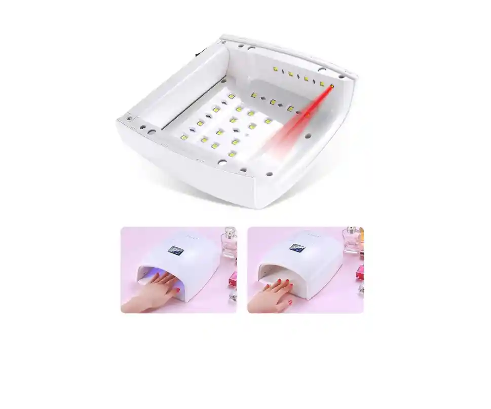 Secador De Uñas, Gel Recargable De 60 W, Lámpara De Uñas Led Uv Para Uñas De Gel, Pantalla Lcd Con 4 Ajustes De Temporizador