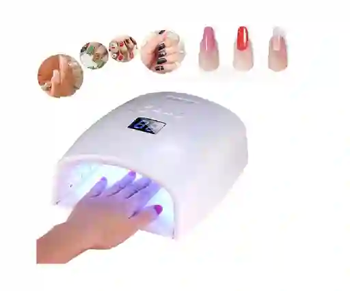 Secador De Uñas, Gel Recargable De 60 W, Lámpara De Uñas Led Uv Para Uñas De Gel, Pantalla Lcd Con 4 Ajustes De Temporizador