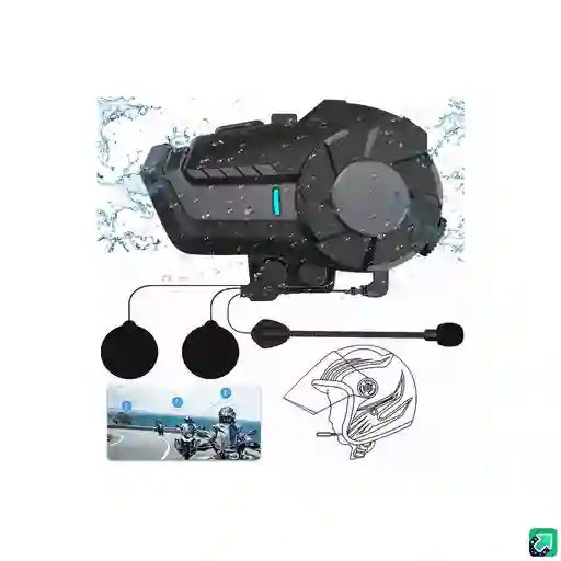 Intercomunicador Motocicleta Para Casco Bluetooth 1pcs Ip65