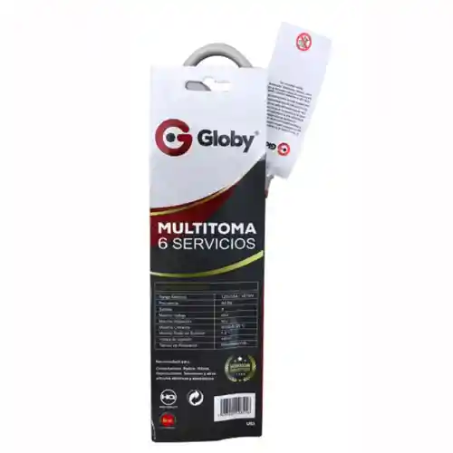 Multitoma 6 Puestos X 1 Mtr Globy