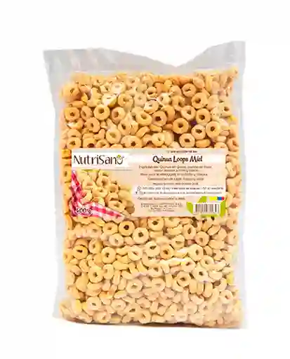 Cereal Quinua Loops Miel Nutrisano 400 Gr
