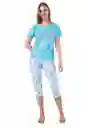 Pijama Capri Mujer Agatha Santana Azul Marino Talla L