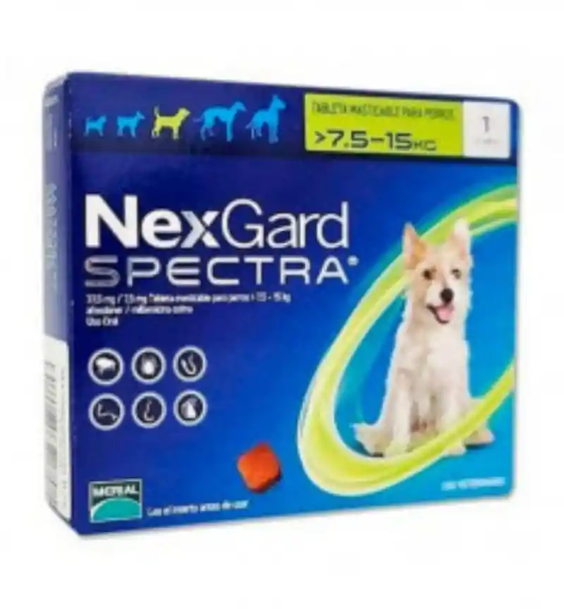 Nexgard Spectra. Para Perros 7.5 A 15kg.