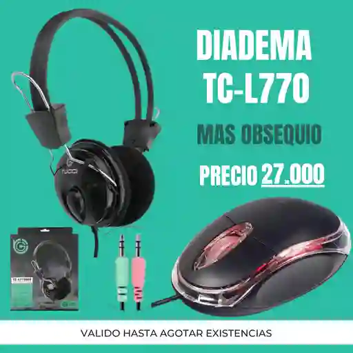 Diadema Tc-l770 Obsequio Mouse