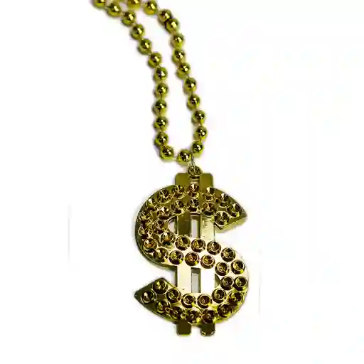 Blin Blin De Signo Dollar Dorado Con Collar