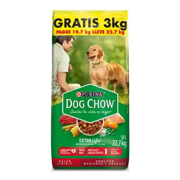 Dog Chow Ad Rmg 19+3kg Gratis Promo Und