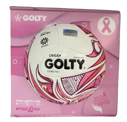 Balón De Fútbol #5 Golty Pro Origen Laminado/ Rosado