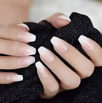 Uñas Postizas Blancas Transparentes En Gel Mediana X20 Unds