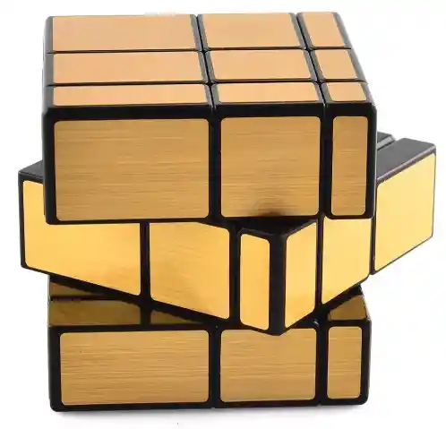 Cubo Rubik Mirror 2x2 Rompecabezas 3d Espejo Dorado O Plateado