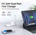 Cargador Para Celular Carga Rapida 20w Doble Entrada