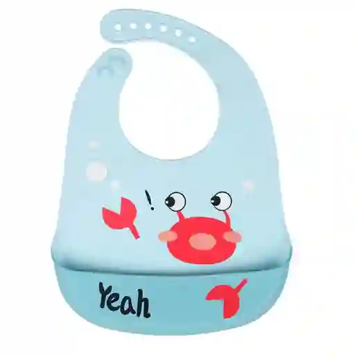 Baberos En Silicona Con Recolector Contenedor Bebe Infantil Niño Diseños Colores Surtidos Ref. Xs21-b02