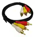 Cable 3x3 Rca Audio Y Video 1.5 Mts