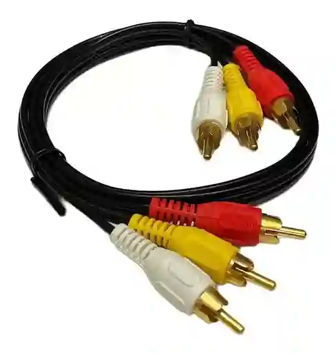 Cable 3x3 Rca Audio Y Video 1.5 Mts