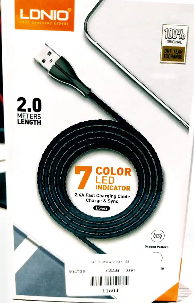 Cable Usb (a) Tipo C De 1m
