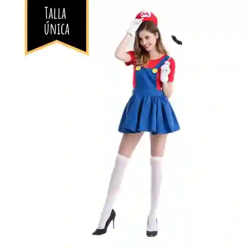 Disfraz Halloween Adulto Mujer Mario Bros Talla Única