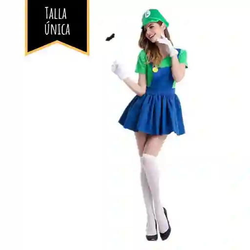 Disfraz Halloween Adulto Mujer Luigi Talla Única