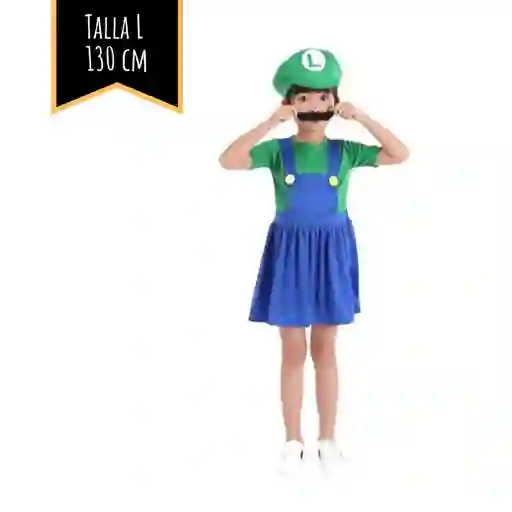Disfraz Halloween Niña Luigi Talla L (130 Cm)