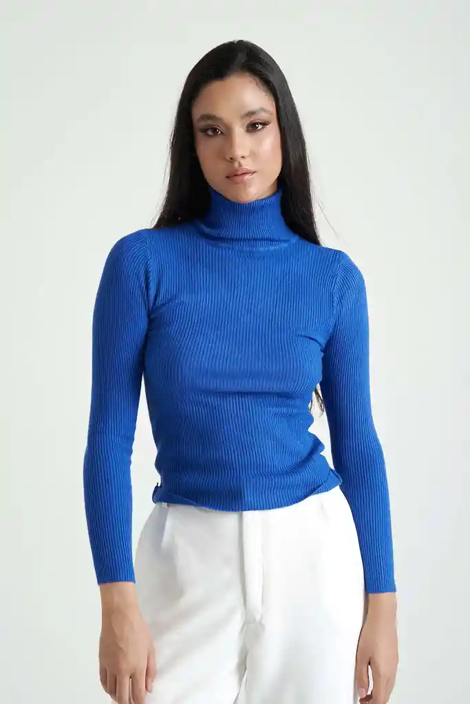 Rib Cuello Alto Azul