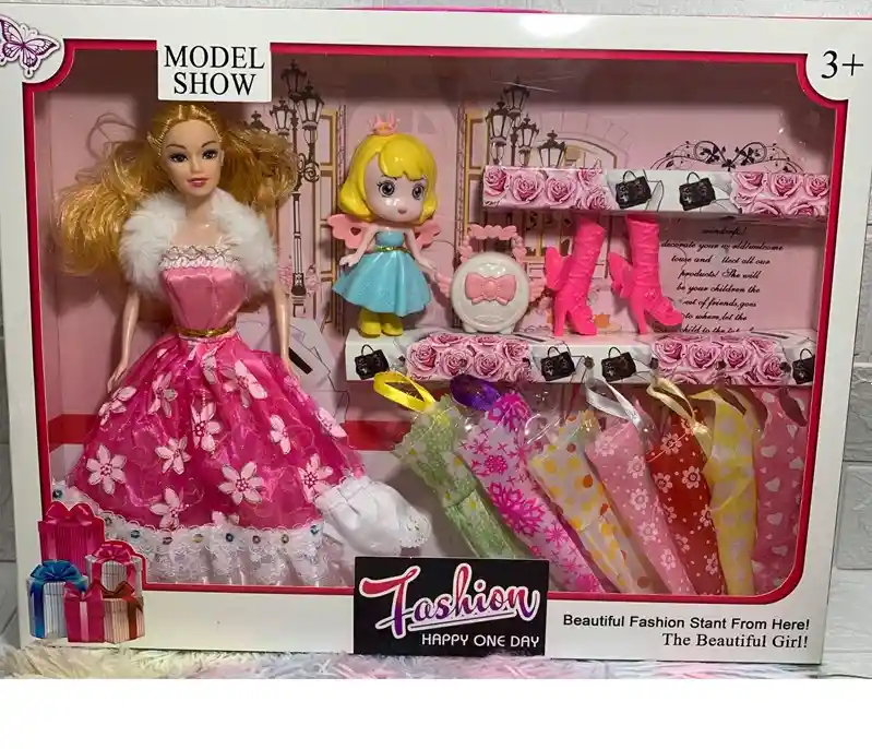 Kit De Barbie Fashionista Con Vestidos