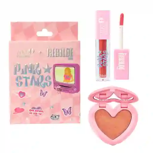 Trendy Kit Pink Stars Rubor Y Gloss Rbd