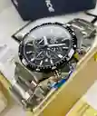 Reloj Pulso Casio Edifice Analógico Cronógrafo Plateado