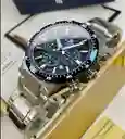 Reloj Pulso Casio Edifice Analógico Cronógrafo Plateado