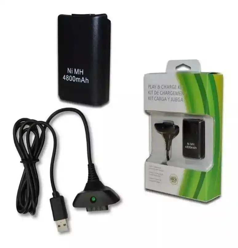 Kit Cable Carga Y Juega Para Control Xbox 360