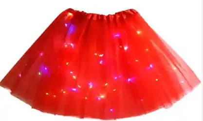 Halloween Tutu Para Niña Colores Varios Con Luz Led De Colores