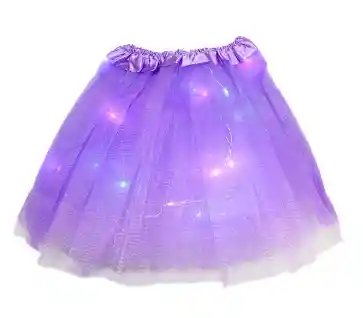 Halloween Tutu Para Adulto Lila Con Luces Led Colores