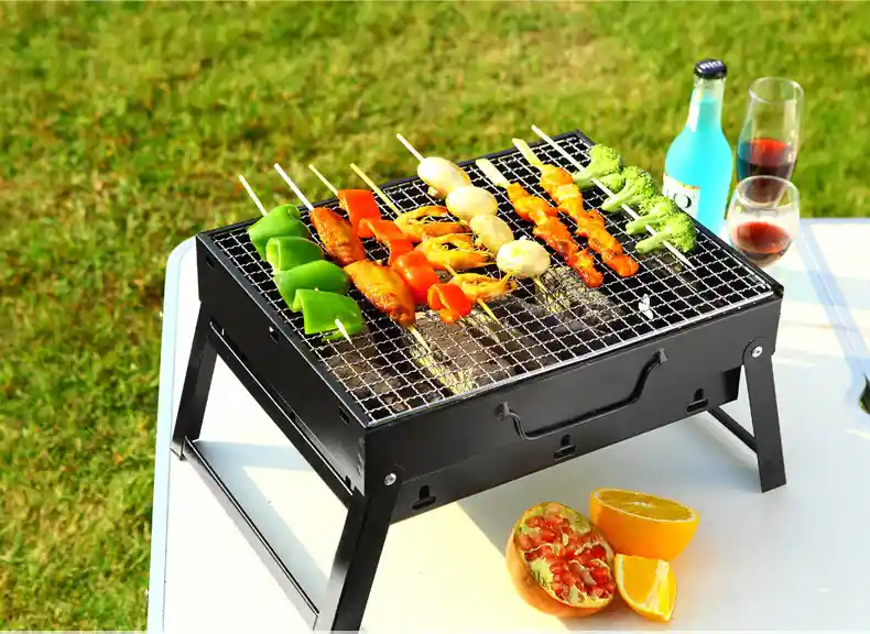 Parrilla De Carbon Portatil Acero Inoxidable Fk15-80