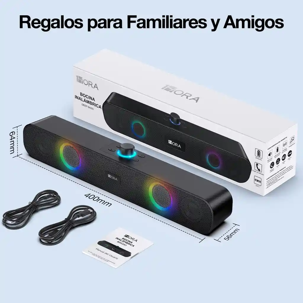 Parlante Bluetooth + Barra De Sonido De Lujo Original 1hora