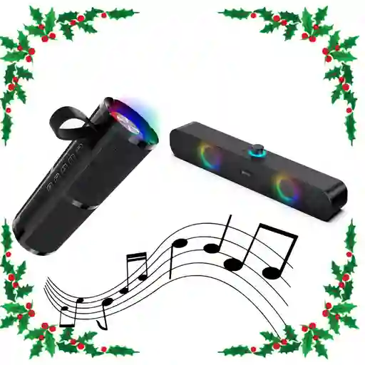 Parlante Bluetooth + Barra De Sonido De Lujo Original 1hora