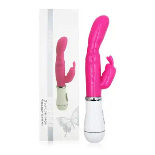 Vibrador Doble Estimulación Rabbit Morado G Point Bar Magic