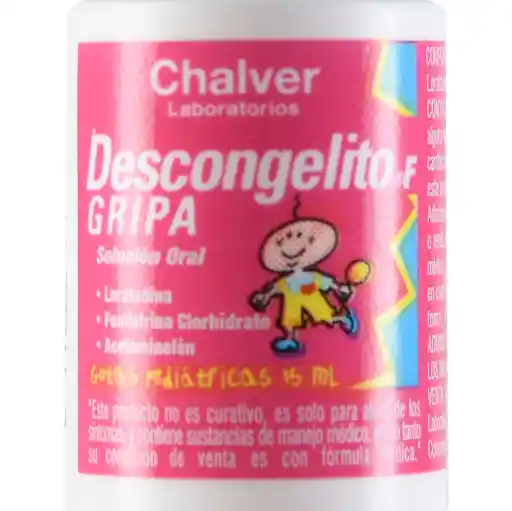 Descongelito F Gripa Solución Oral Pediátrica (100 mg/1 mg/2 mg)