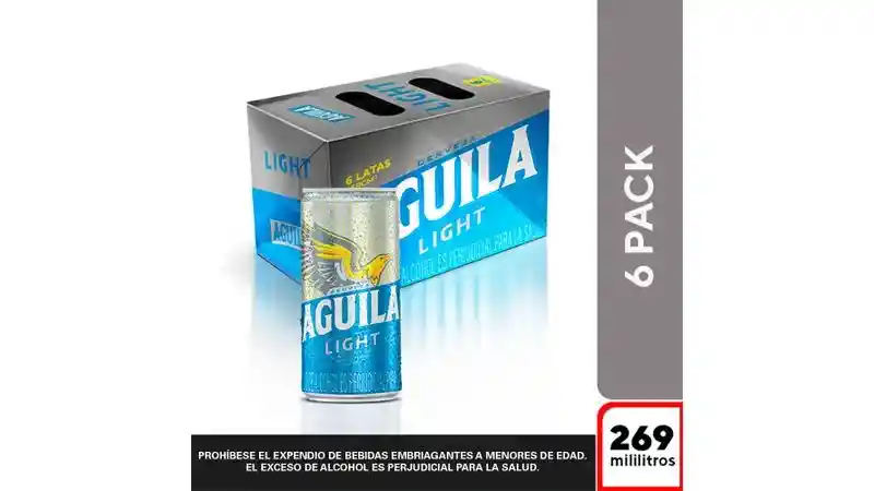 Aguila Ligth 269ml X6 Lata