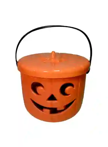 Calabaza Naranja Con Tapa Grande Hallowen