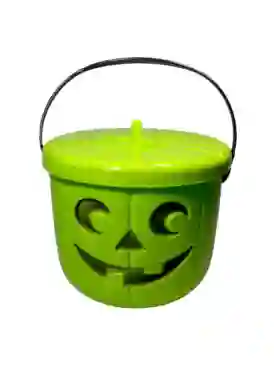 Calabaza Verde Con Tapa Grande Hallowen