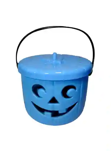 Calabaza Azul Con Tapa Grande Hallowen