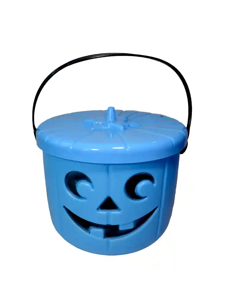 Calabaza Azul Con Tapa Grande Hallowen